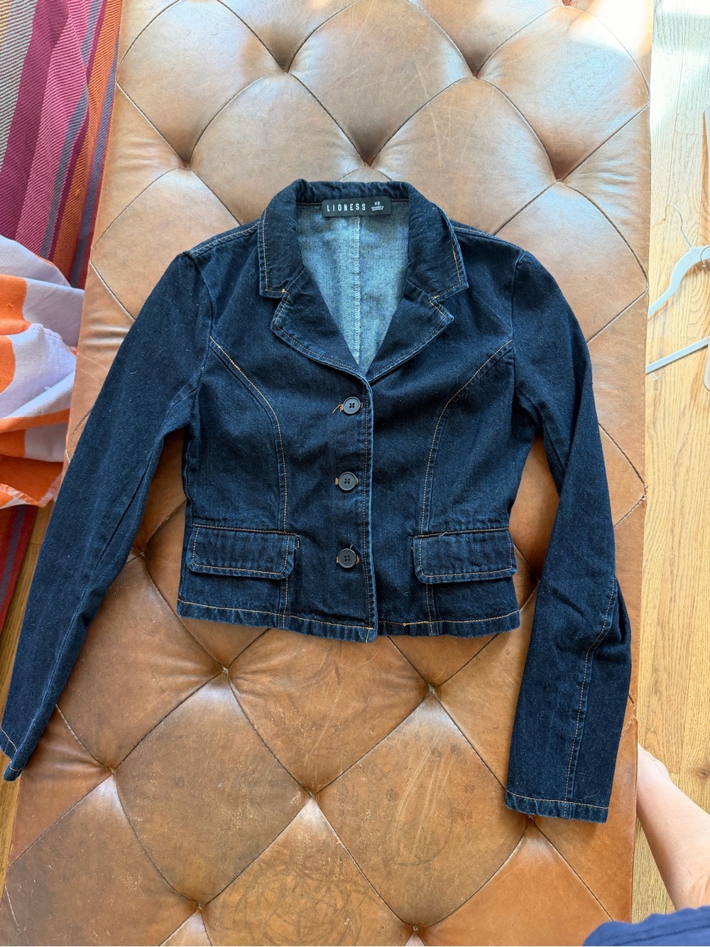 Lioness Denim Cropped Jacket - Black